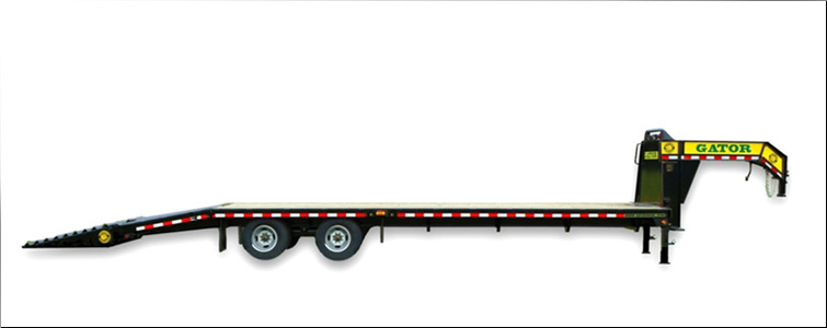 Gooseneck Flat Bed Equipment Trailer | 20 Foot + 5 Foot Flat Bed Gooseneck Equipment Trailer For Sale   Claiborne County, Tennessee